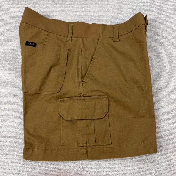 Lee Womens Brown Comfort Waistband Cargo Shorts Size 4 Stretch New - Picture 13 of 15